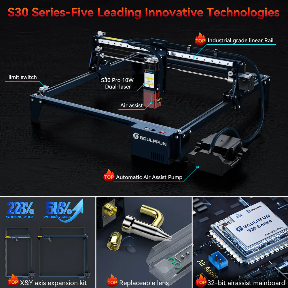 SCULPFUN S30: 5W Laser Engraving Machine