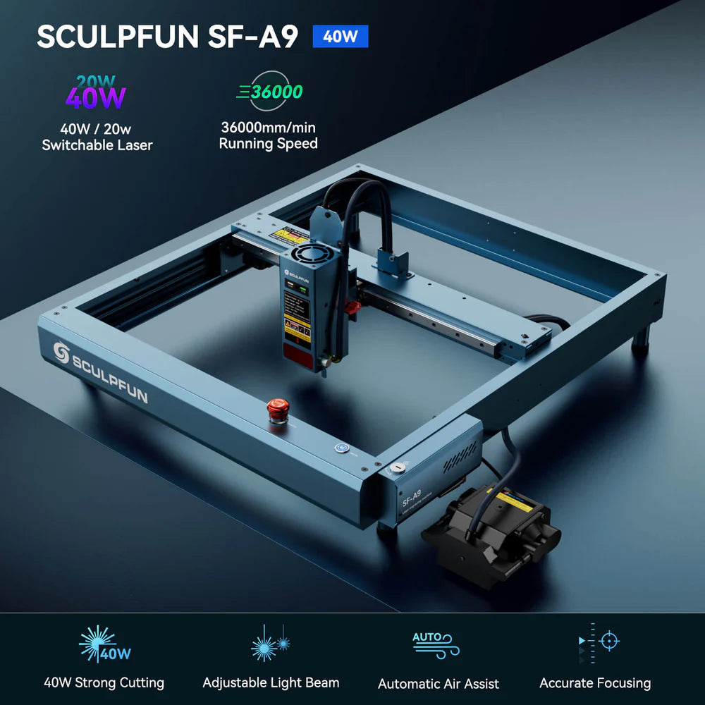 Sculpfun SF-A9 - 40W Laser Engraver And Cutting Machine