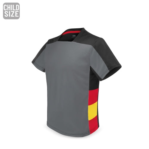 Camiseta Técnica Criança Cinza e Preto