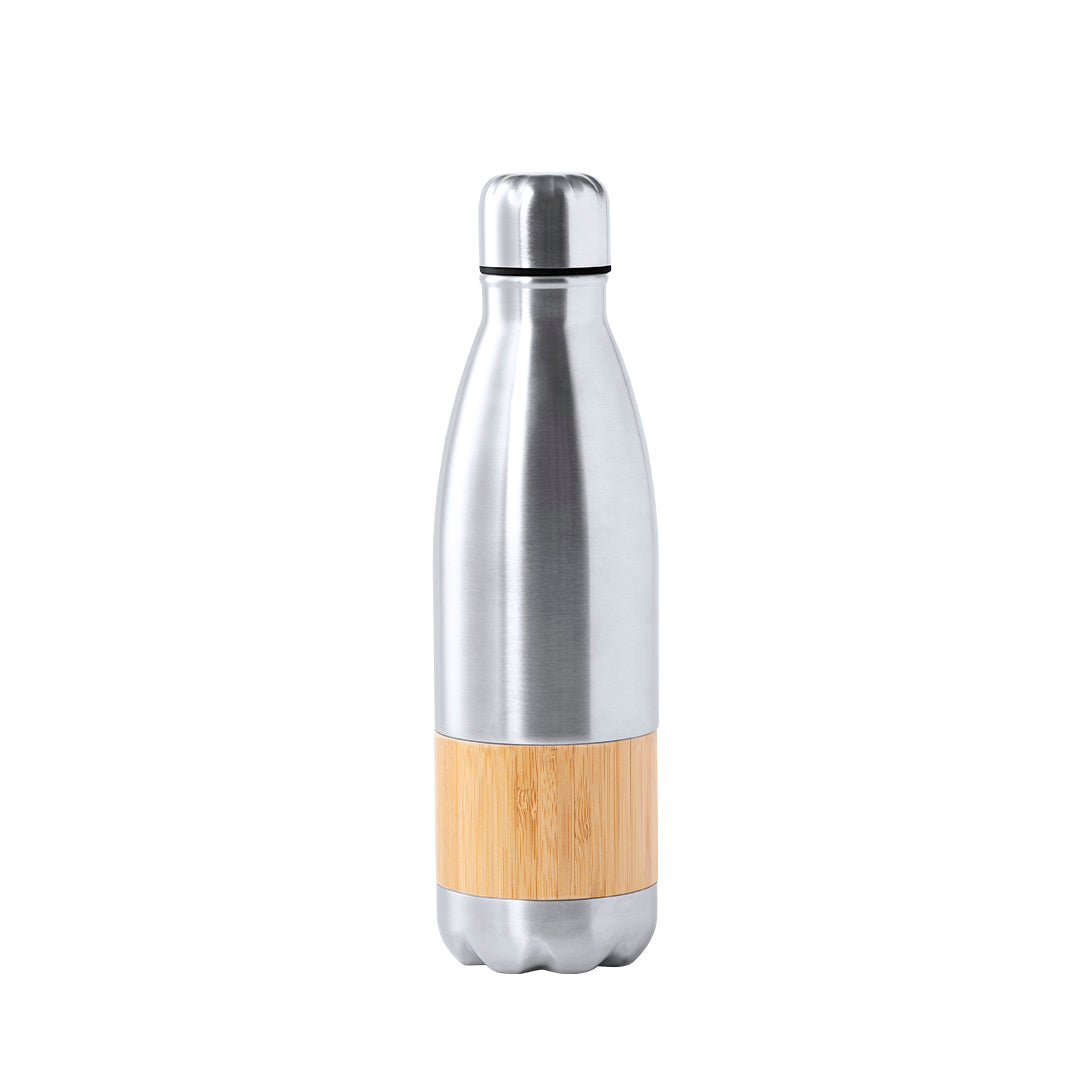 Bidão Nature em Aço Inoxidável e Bambu 750ml