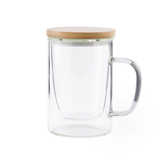 Caneca Nature 450ml com Infusor e Tampa de Bambu