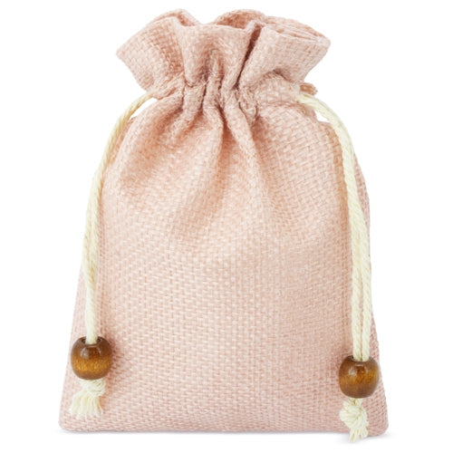 Bolsa de Presente com Corda e Detalhe em Madeira