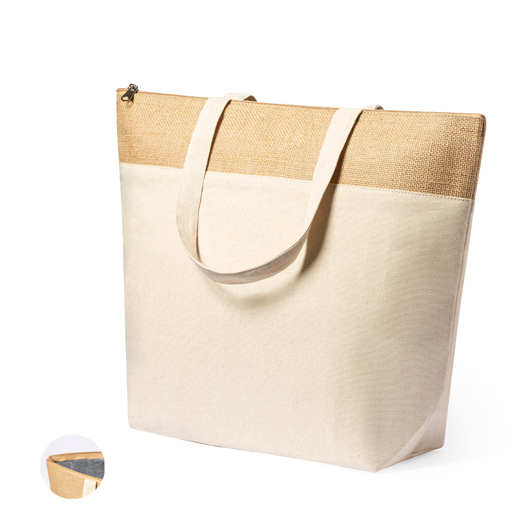 Bolsa Térmica Linax em Algodão e Juta Resistente