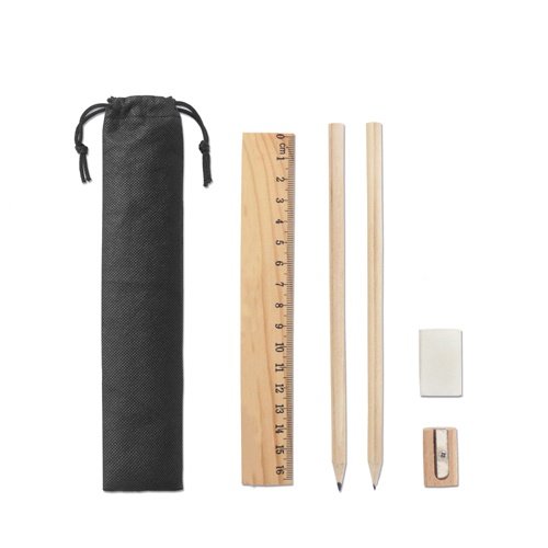 Conjunto de escrita POCKETY em bolsa de non-woven com cordões