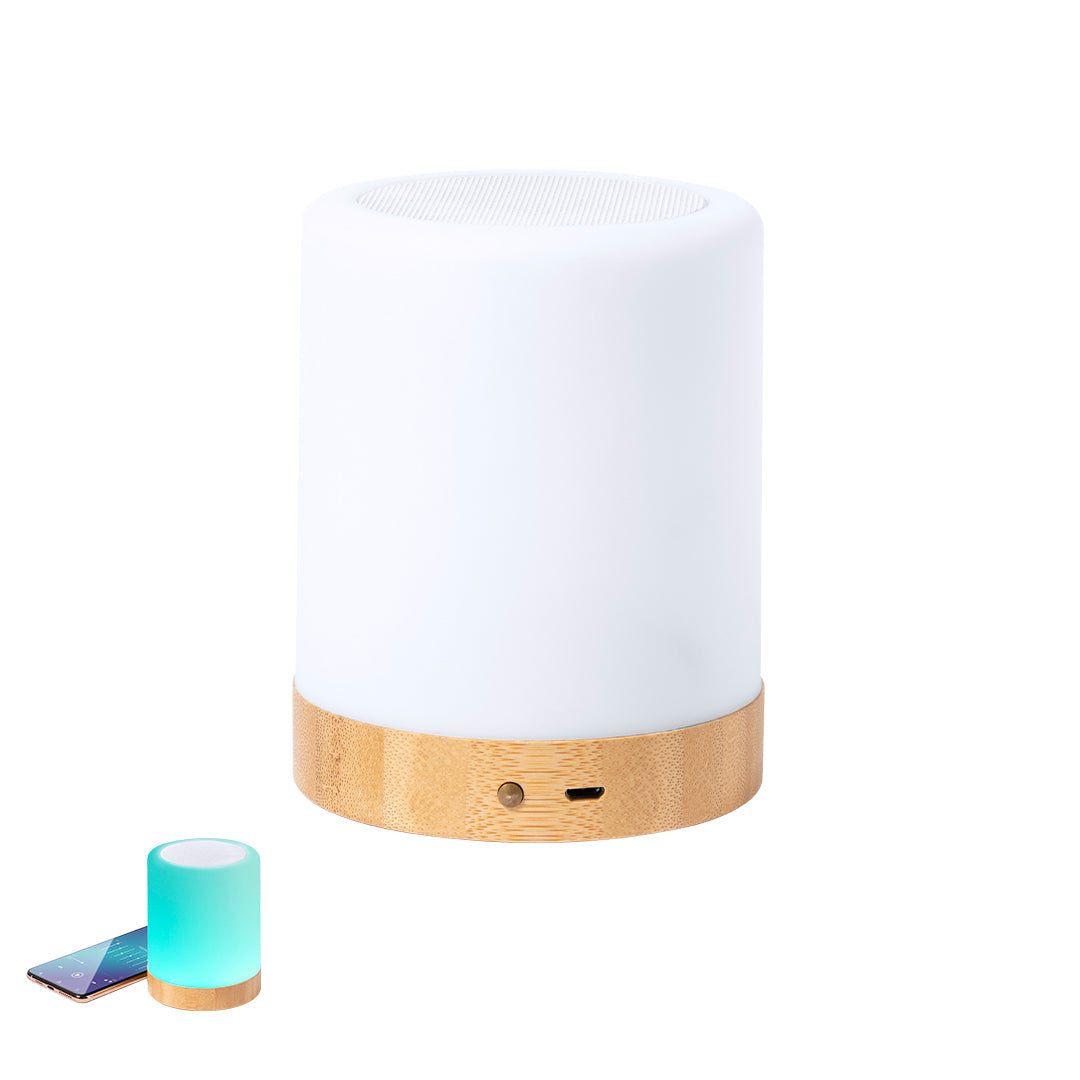 Altifalante Nalow em Bambu com Luz LED e Bluetooth