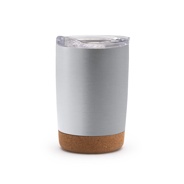 Copo Térmico de Aço Inoxidável 350ml com Base de Cortiça
