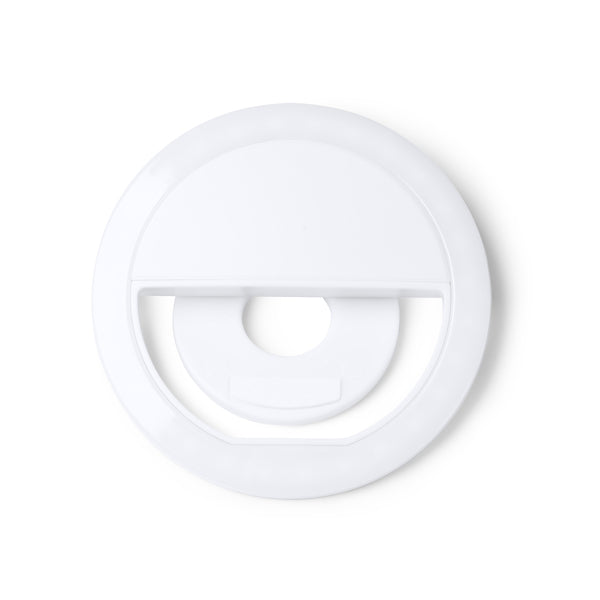 Suporte para Telefone em Plástico Branco Circular