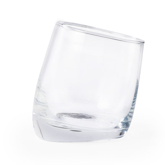 Vaso de Cristal Inclinado 320ml com Caixa Kraft