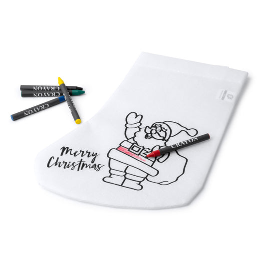 Meia de Natal RENO para Colorir
