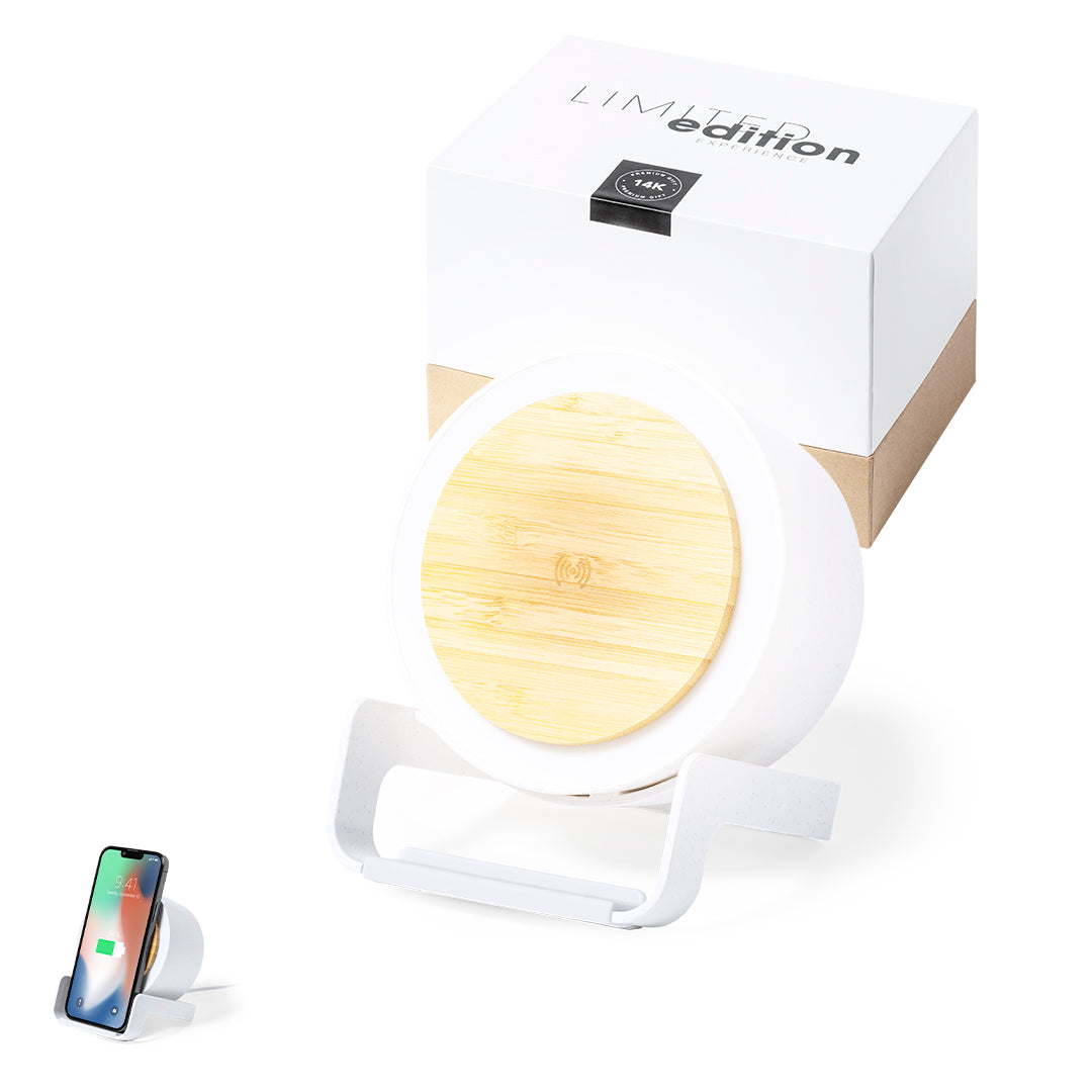Sadow: Lâmpada Multifuncional com Altifalante e Carregador Wireless