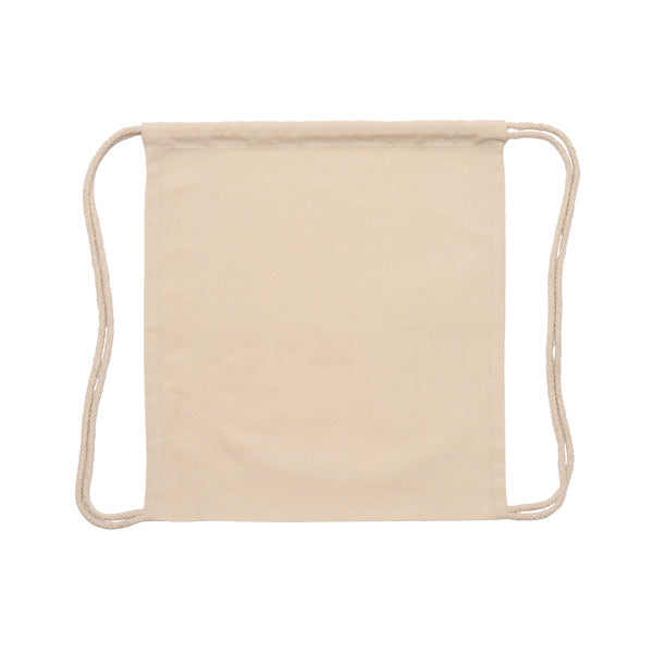 Mochila de Algodão com Cordão e Bolso Frontal
