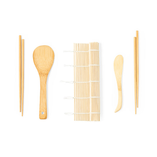 Set de Sushi Kazary em Bambu Natural - Completo e Elegante