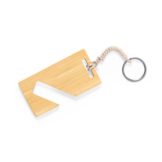 Chaveiro Nature em Bambu com Suporte para Smartphone