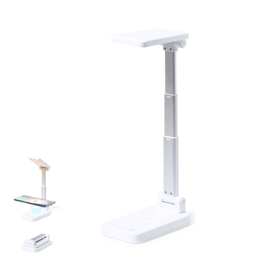 Lâmpada Multifunções Plegável com Carregador Wireless