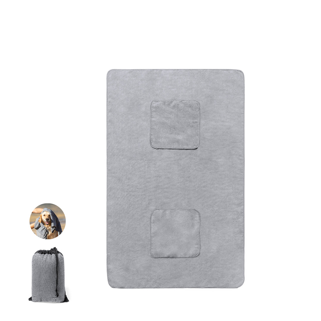Toalha para Animais Resistente com Bolsos Práticos