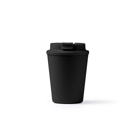 Copo de Plástico Branco 300ml com Tampa e Canudo