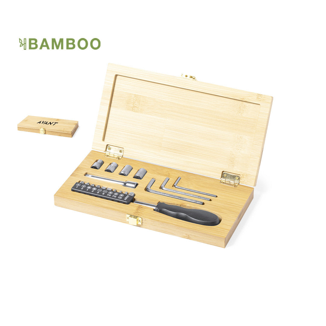 Conjunto Ferramentas Raylok em Caixa de Bambu