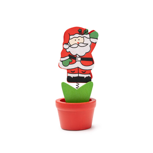 Árvore de Natal Decorativa em Madeira com Base de Vaso