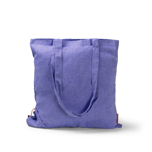 Saco Tote em Lona Cinza com Alças Longas