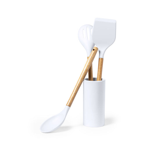 Conjunto de Cozinha Zaidax em Madeira de Acácia e Silicone