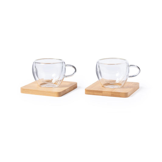 Conjunto de 2 Chávenas de Vidro Borosilicato 90ml