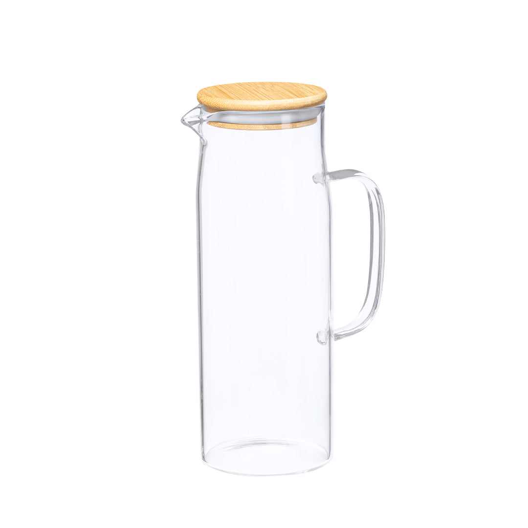 Garrafão de Vidro com Tampa de Bambu - 1,25L