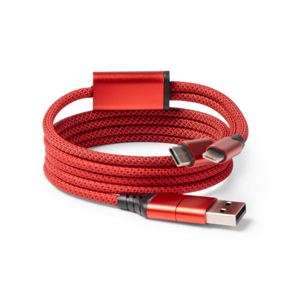 Cabo USB Trançado em Nylon com Conectores Duplos