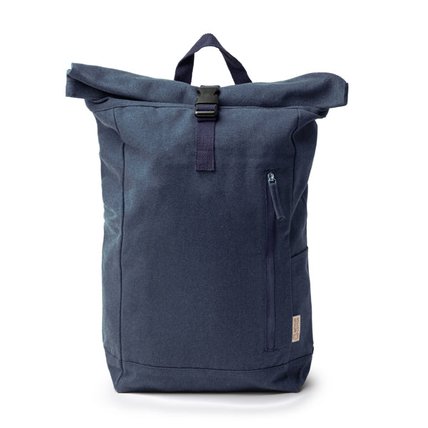 Mochila de Poliéster com Fecho para Laptop e Design Rolado