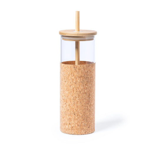 Bidão Nature 500ml em Vidro Borosilicato com Tampa Bambu