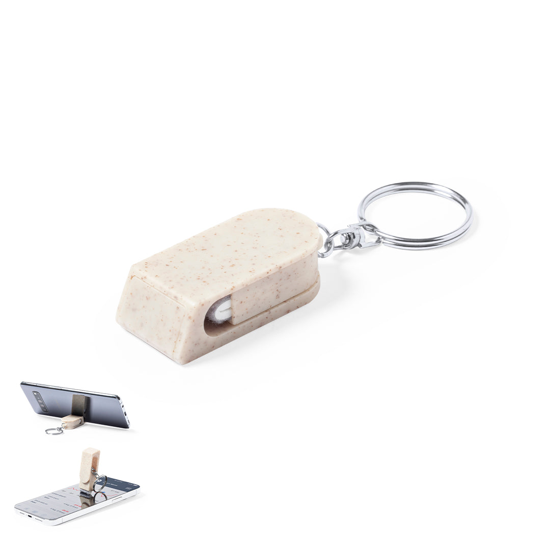 Porta-chaves Suporte para Smartphone em Caña de Trigo