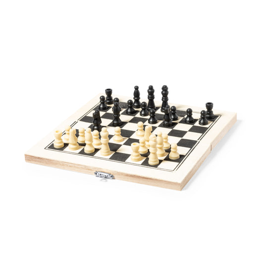 Blitz - Jogo de Xadrez em Madeira com Tabuleiro Plegável