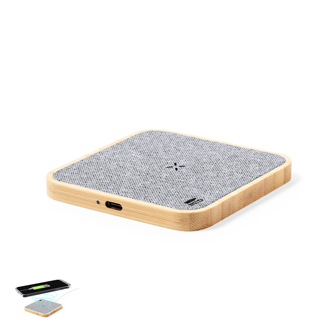 Carregador Wireless 15W em Bambu Sustentável