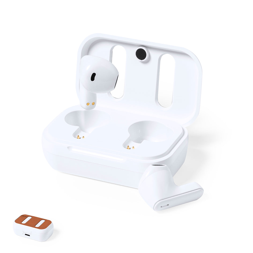 Auriculares Bluetooth Shizar RCS com Base de Couro Reciclado