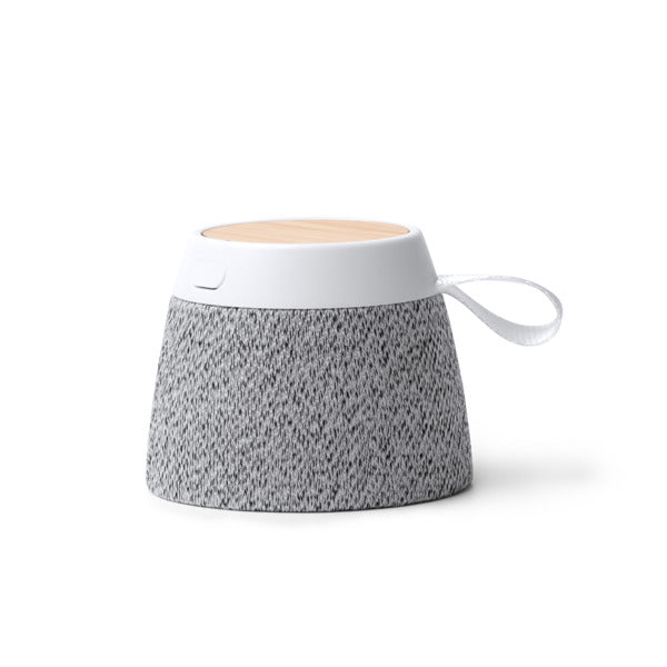Altifalante Bluetooth em Tecido com Base de Bambu