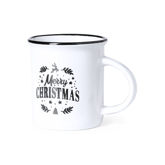 Caneca Cerâmica Vintage Natal 320ml Micro-ondas
