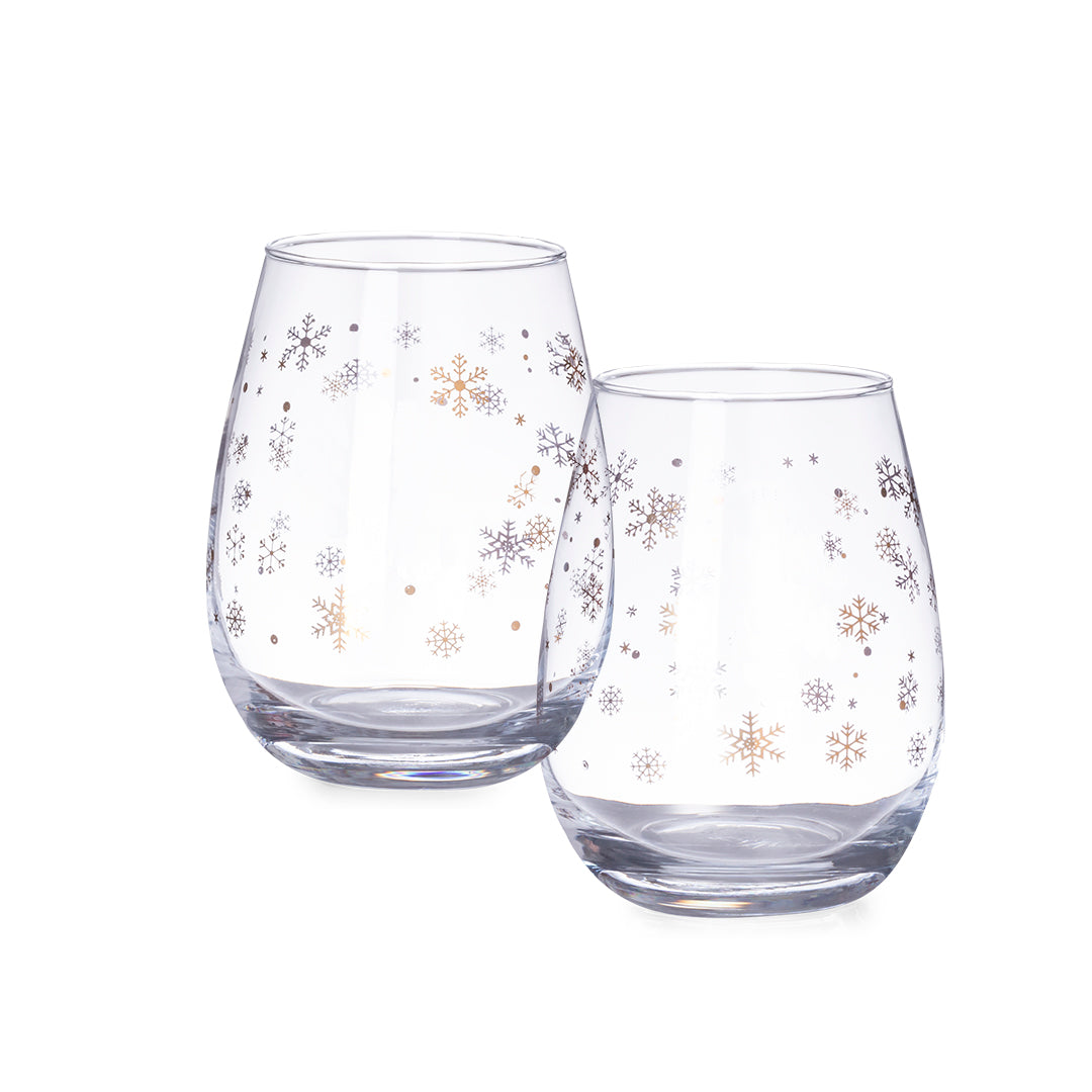 Conjunto de 2 Copos de Neve em Cristal 500ml