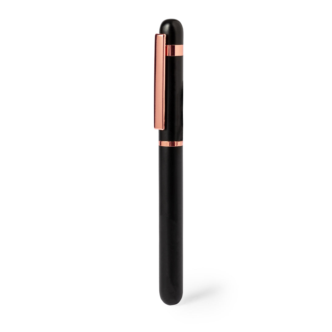 Caneta Roller 'Kasey' Elegante com Logótipo Rosa