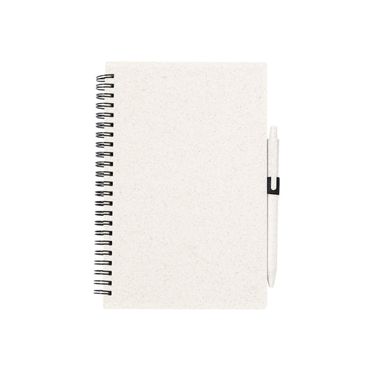 Conjunto Eco de Caderno e Caneta em Caña de Trigo