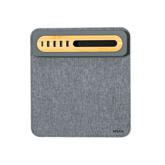 Alfombrilla Multifuncional com USB e Suporte para Telemóvel