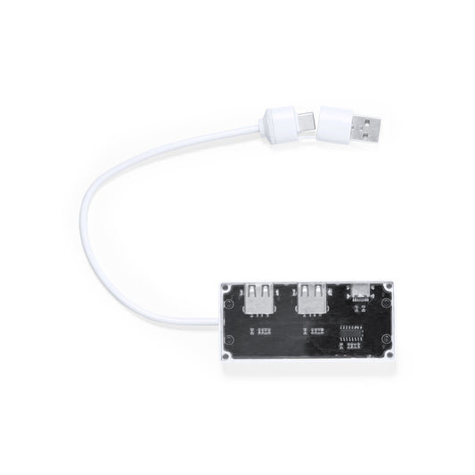 Hevan Hub USB Transparente com Porta Tipo C