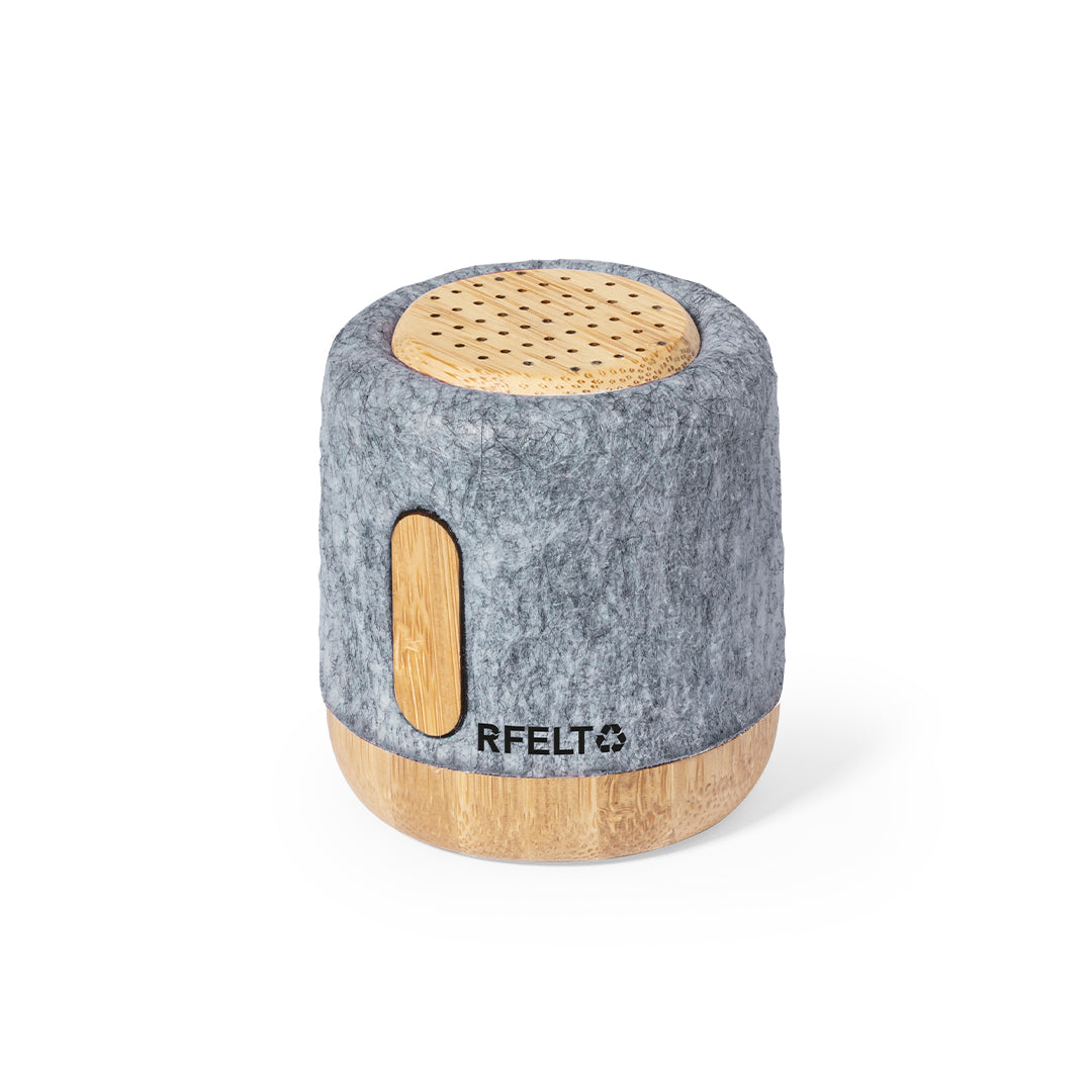 Altifalante Bluetooth Ecológico com Bambu e Fieltro RPET