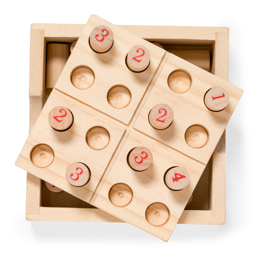 Jogo de Sudoku em Madeira 'Crested' - Elegância e Diversão