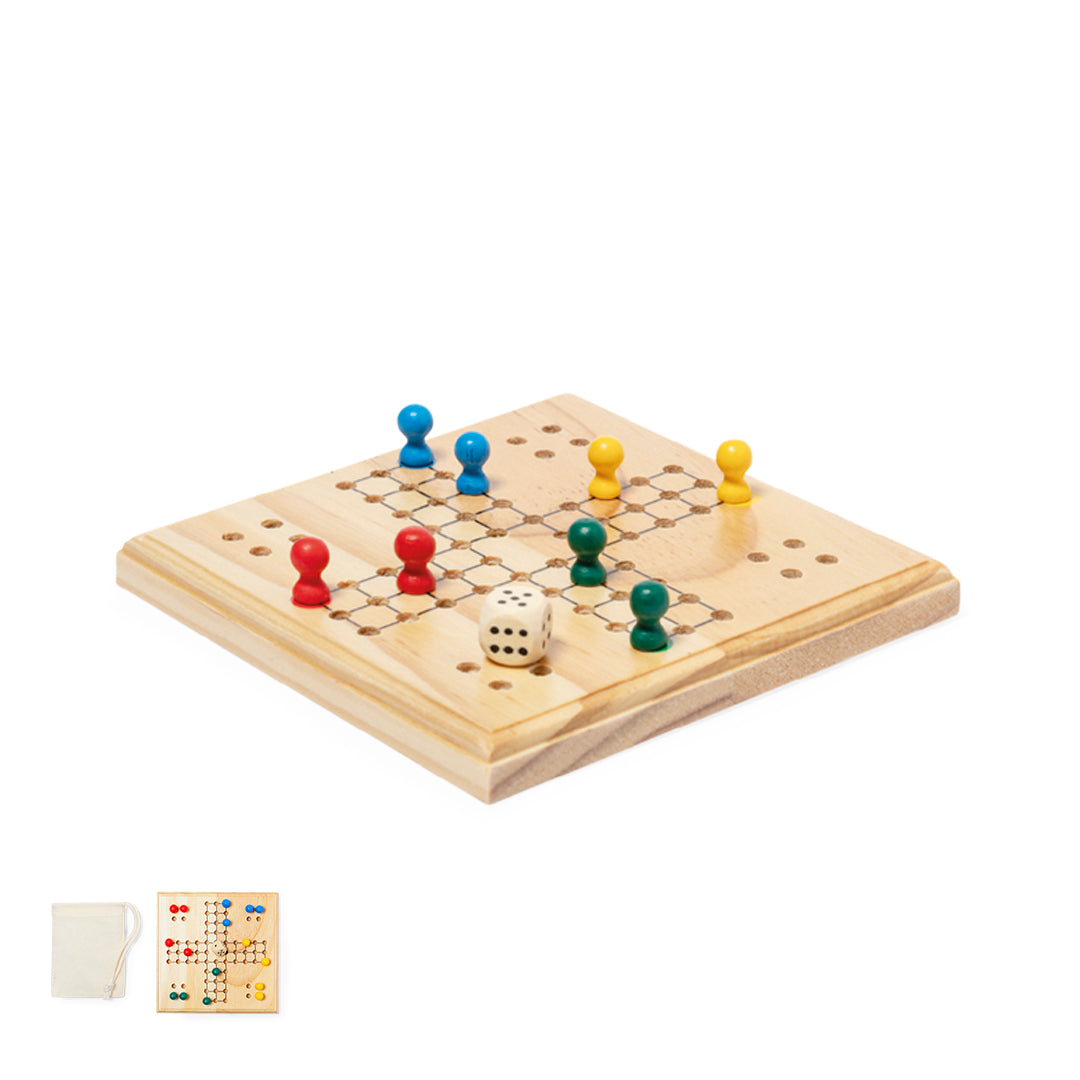 Jogo de Parchis em Madeira Thumper para 2-4 Jogadores