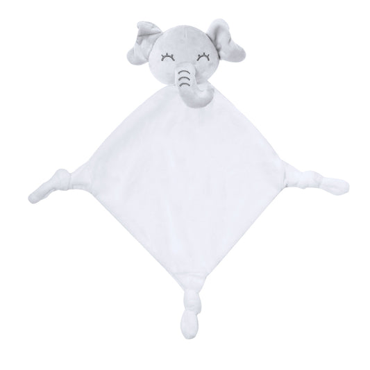 Doudou Elefante Branco Marlin - Toque Suave para Bebés