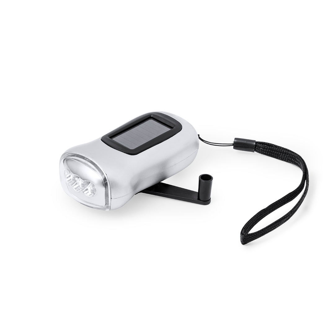 Lanterna Solar de Mão com Dinamo e LEDs Potentes