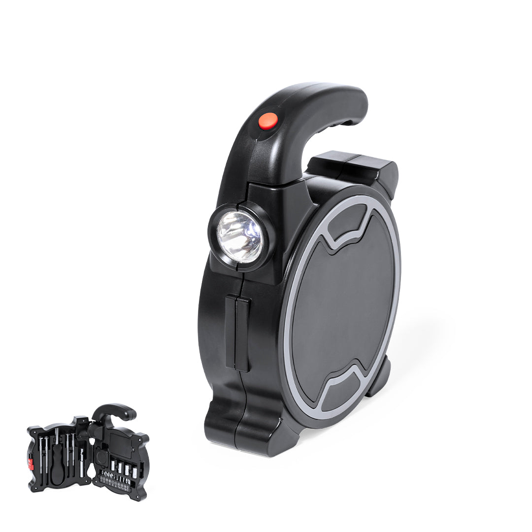 Conjunto de Ferramentas com Lanterna LED e 21 Acessórios