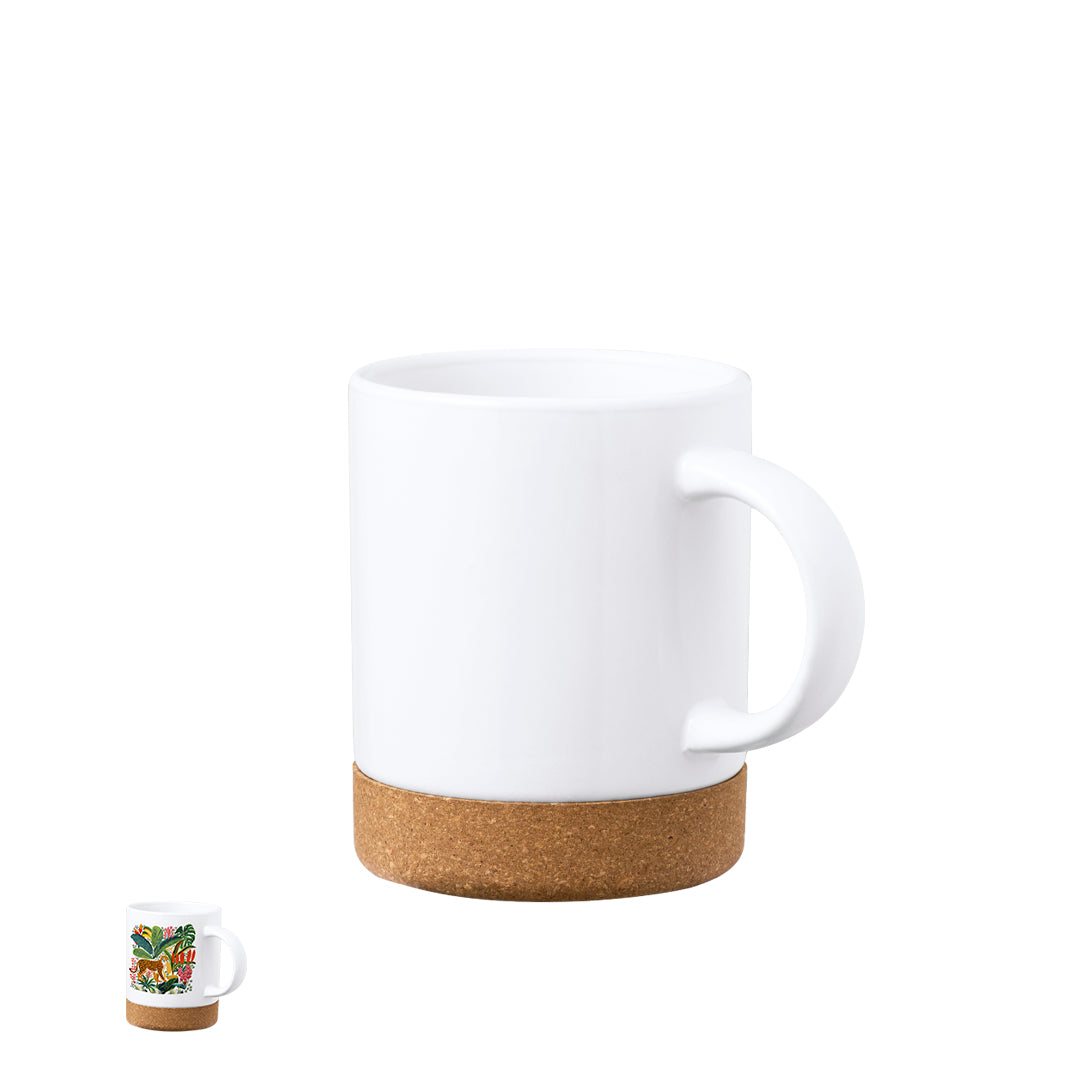 Caneca Sublimação 'Nala' 350 ml com Corcho Natural