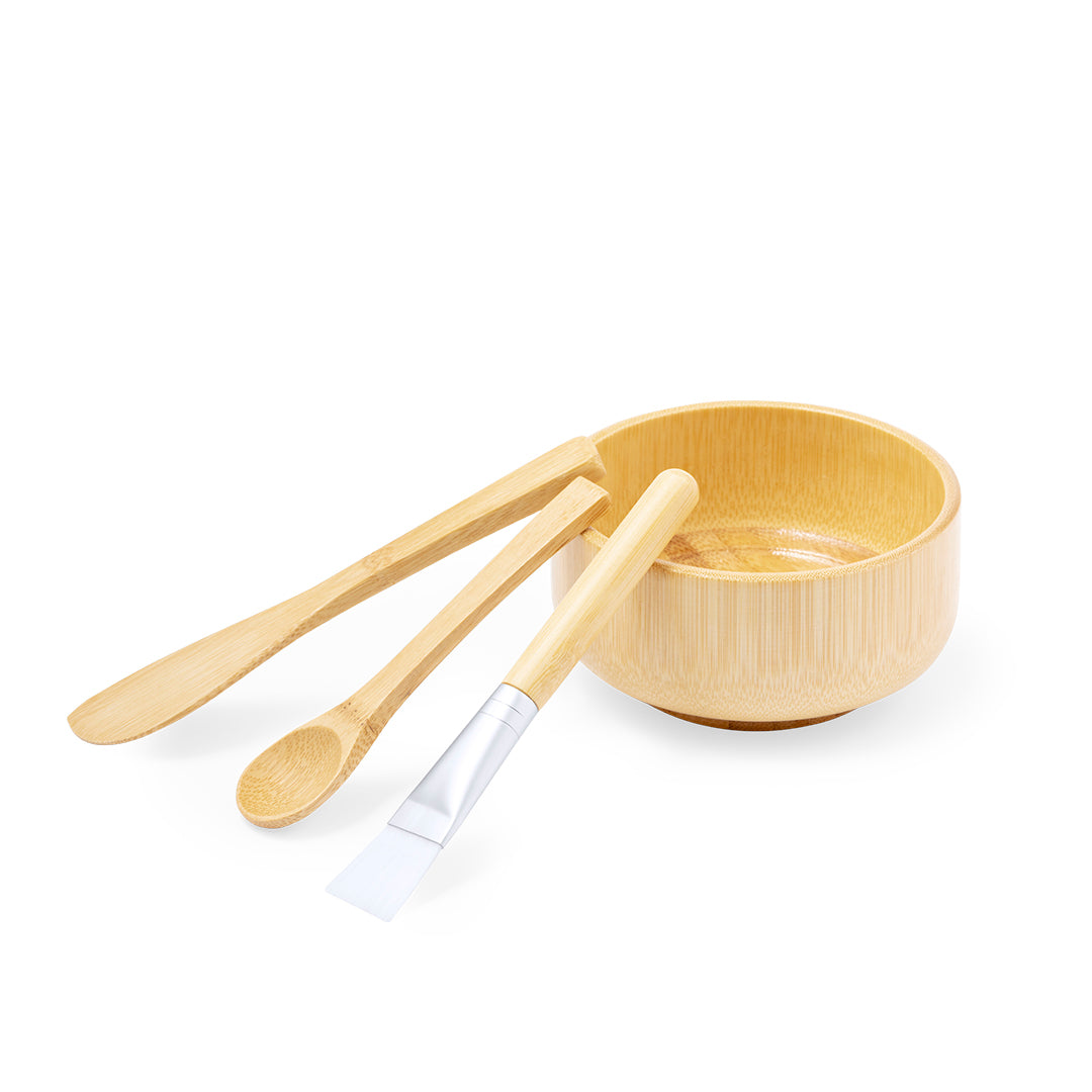 Set Completo para Aplicação de Máscara Facial em Bambu