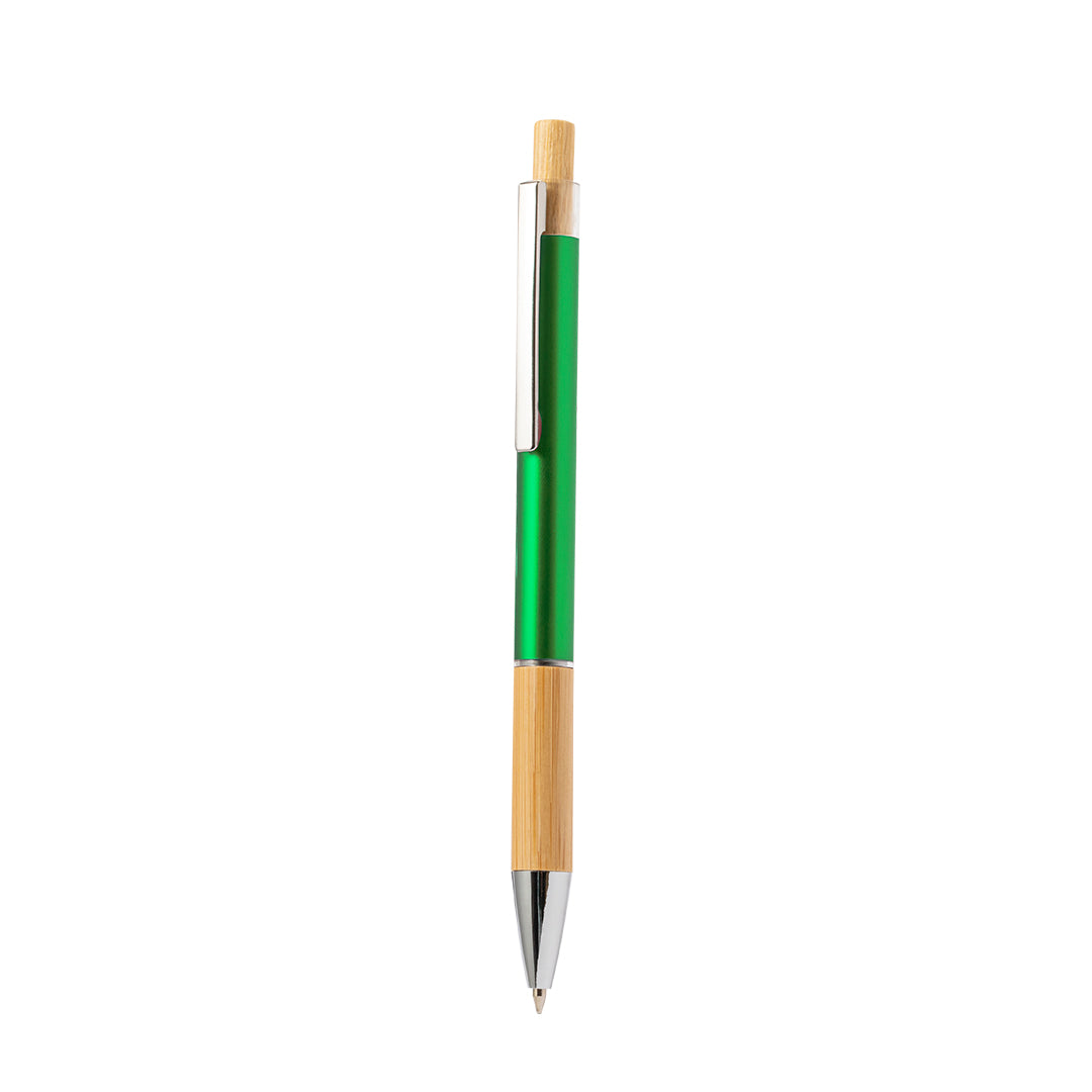 Caneta Elegante de Bambu e Alumínio Weler