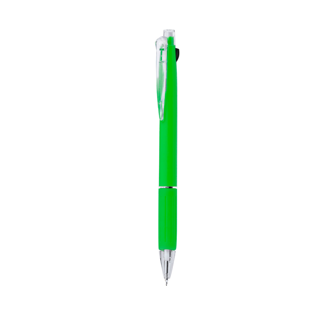 Caneta Multifuncional Lecon com Clip e Cores Vibrantes